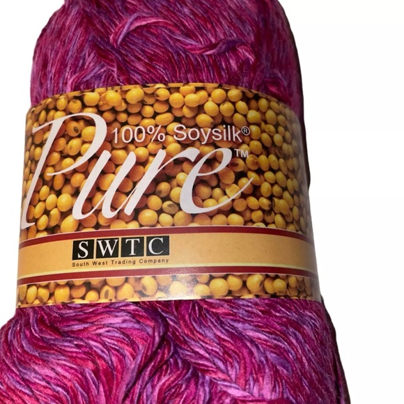 South West Trading Company PURE Soy Silk Worsted Yarn SWTC #22 Pink Purple SWTC - Picture 3 of 4